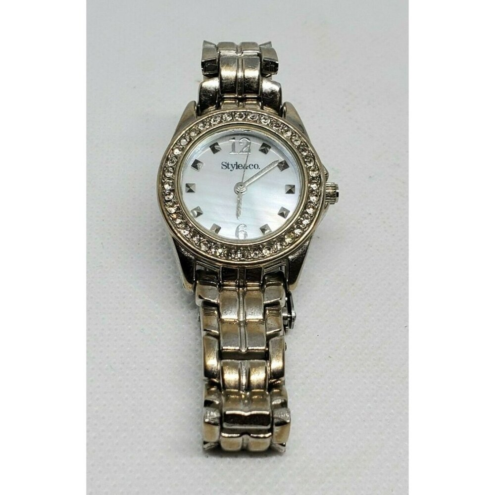 Affordable Style & Co Women's Watch with Base Metal Bezel and Stainless Steel